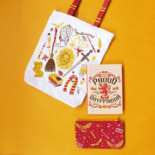 Load image into Gallery viewer, Official Harry Potter Gryffindor House Themed Curated Gift Hamper - Set of Tote Bag, Pouch &amp; Notebook
